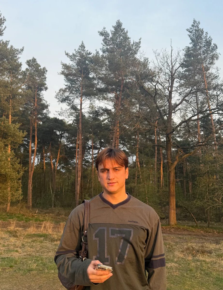 Mahir in a pine forest near Eindhoven